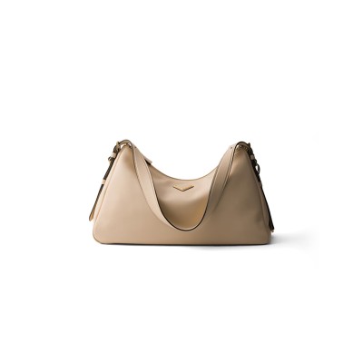 PRADA AIMÉE LARGE LEATHER SHOULDER BAG 1BC228 (39*23*12cm)
